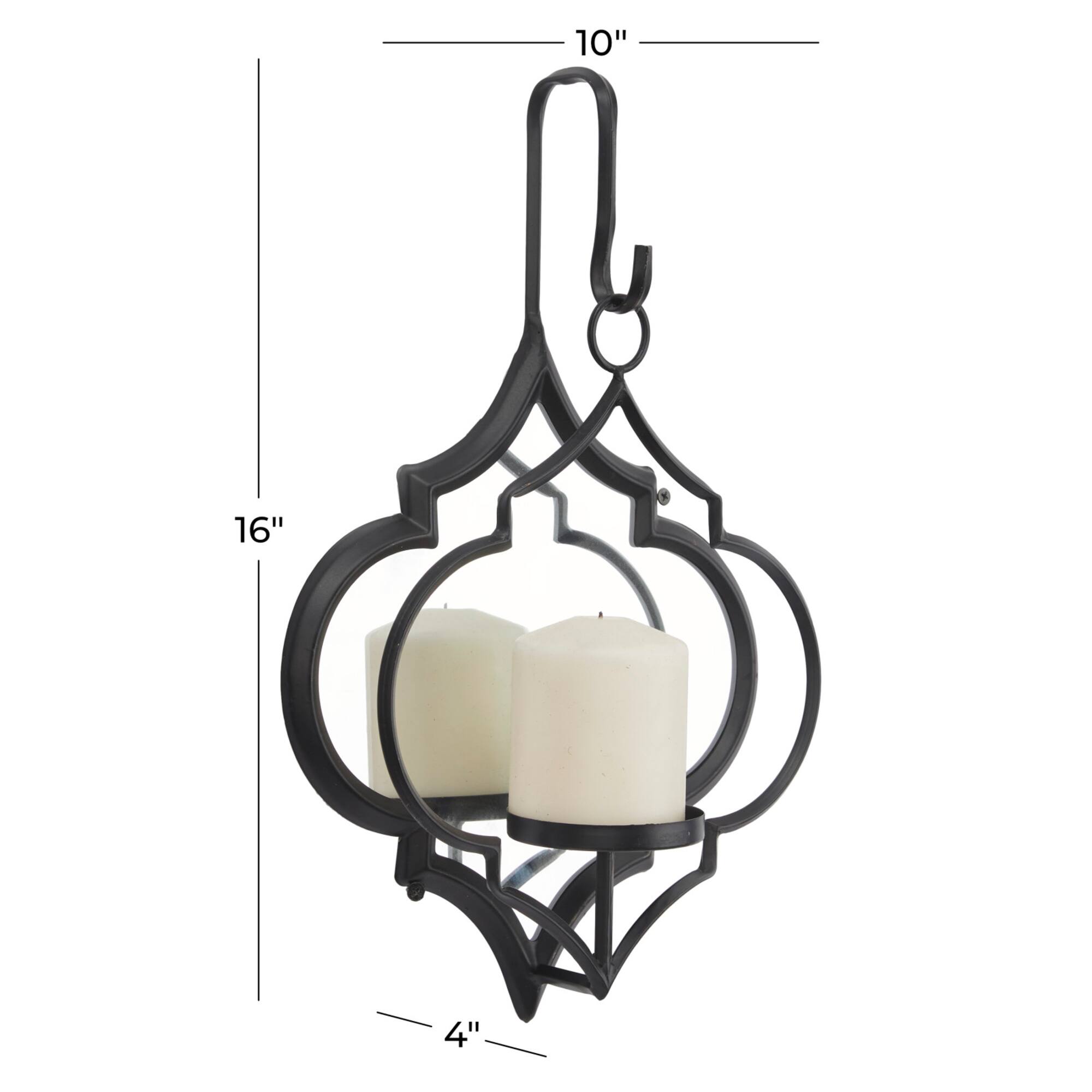 CosmoLiving by Cosmopolitan 16" Black Contemporary Wall Sconce